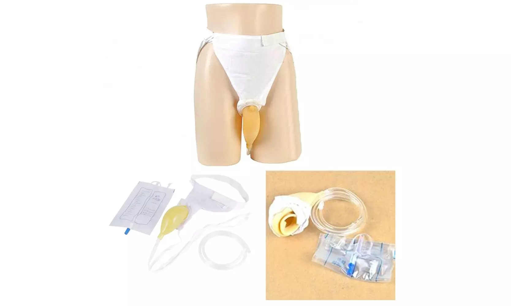 Pee Bag Holder Wearable Urinal Urine Bag Collector Toilet Elastic Waistband  - Primary Image