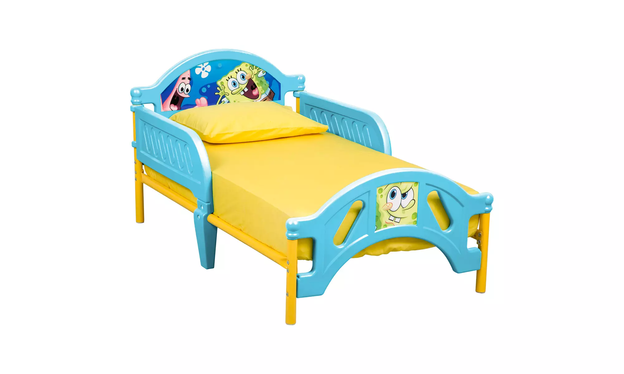 Delta Children SpongeBob SquarePants Plastic Toddler Bed, Yellow/Blue - Primary Image