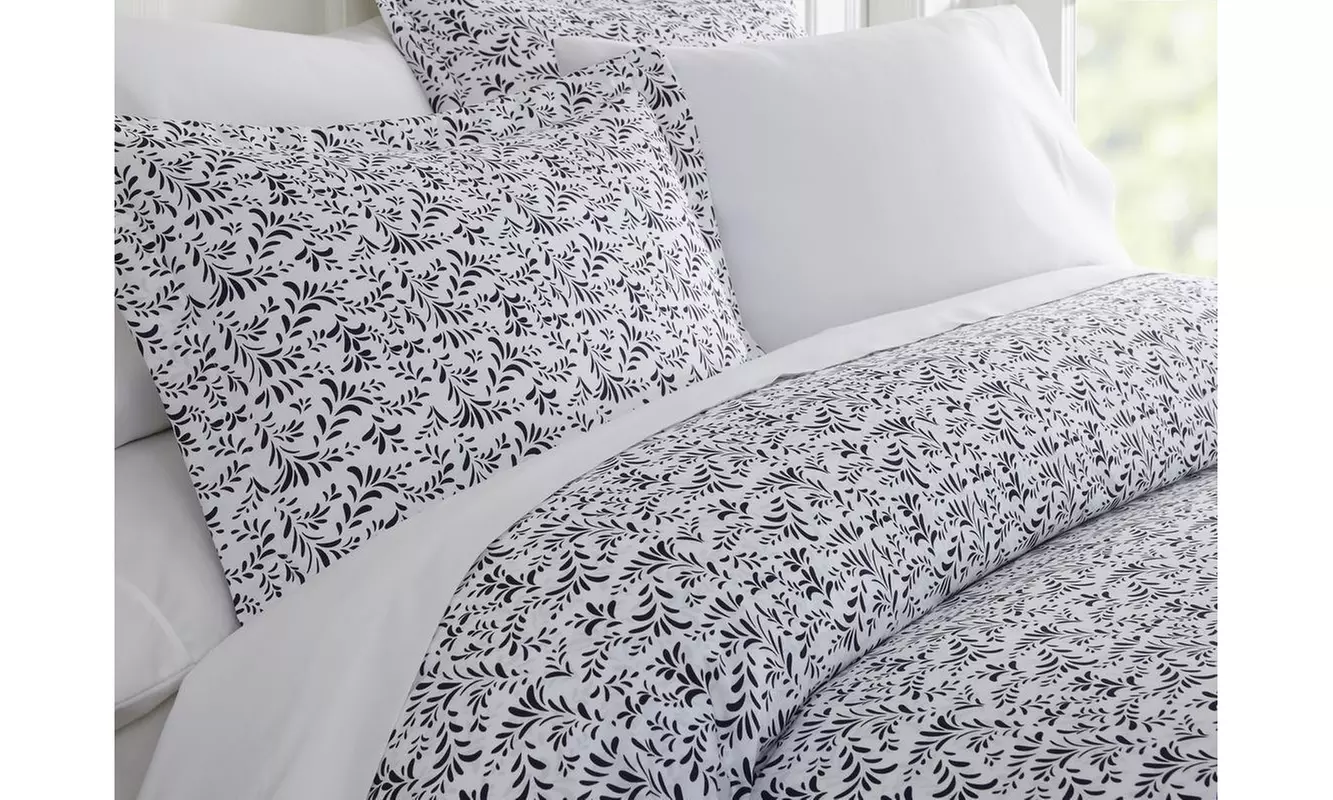 Merit Linens Premium Ultra Soft 3 Piece Patterned Duvet Cover Set