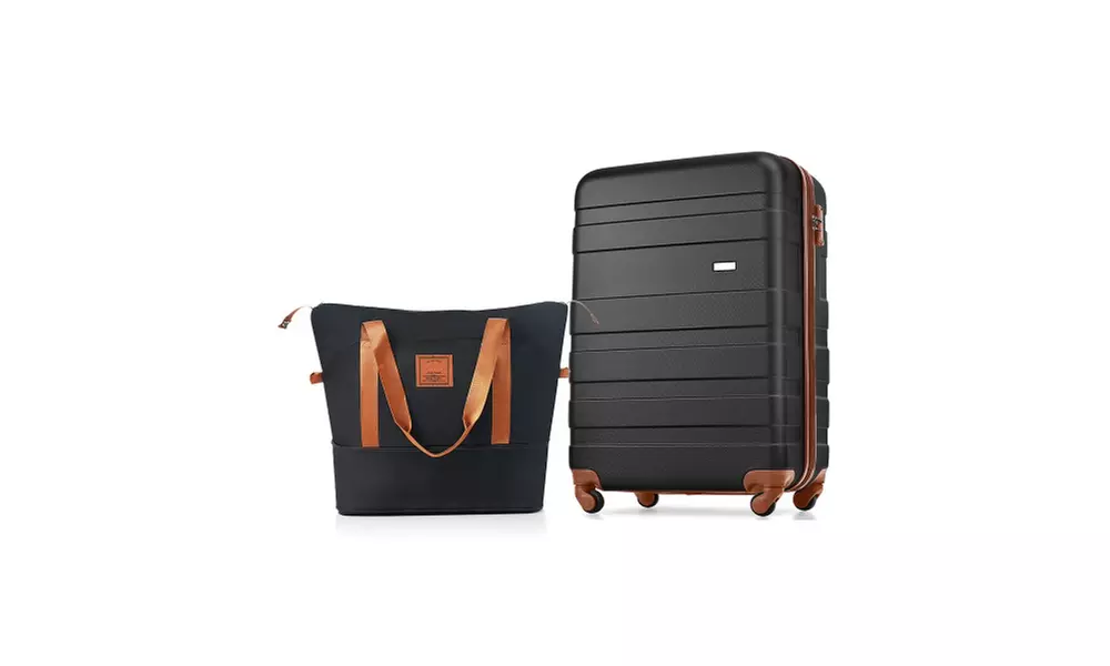 20-Inch Carry-On Luggage with Expandable Travel Bag Set