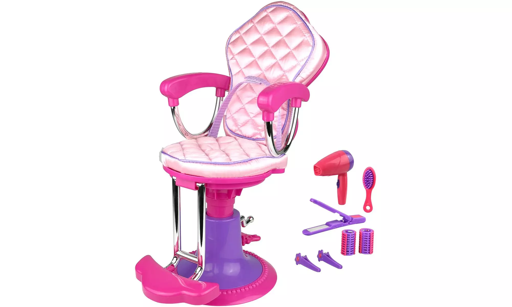 Play Hair Salon Toy for Girls,Doll SalonChair with 8 Doll Hair Accessories - Primary Image