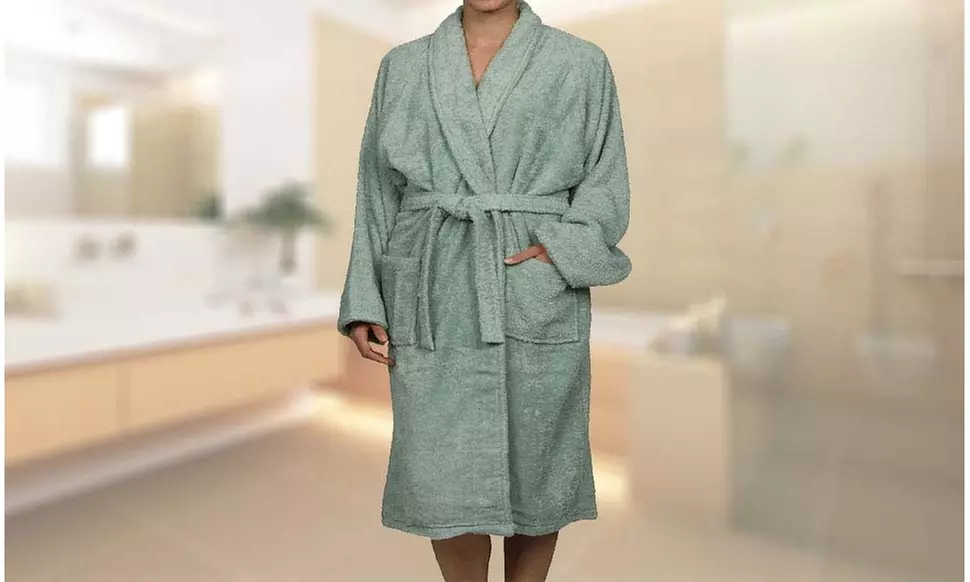Superior Cotton Terry Cloth Bathrobes for Women Men Unisex Adults Bath Robe