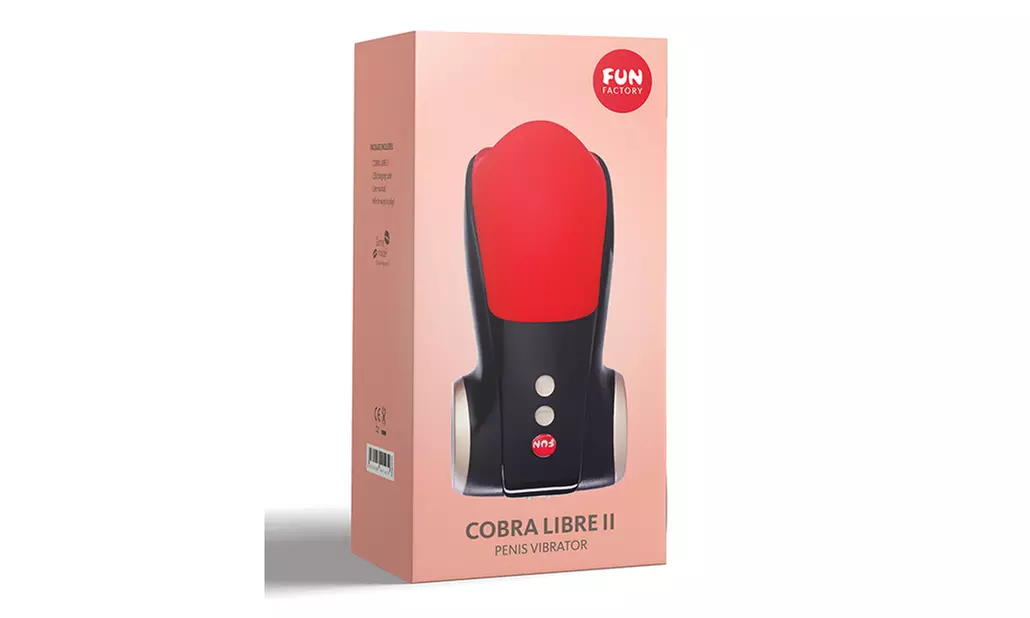 Fun Factory Cobra Libre II Male Masturbator - Black/Red - Primary Image