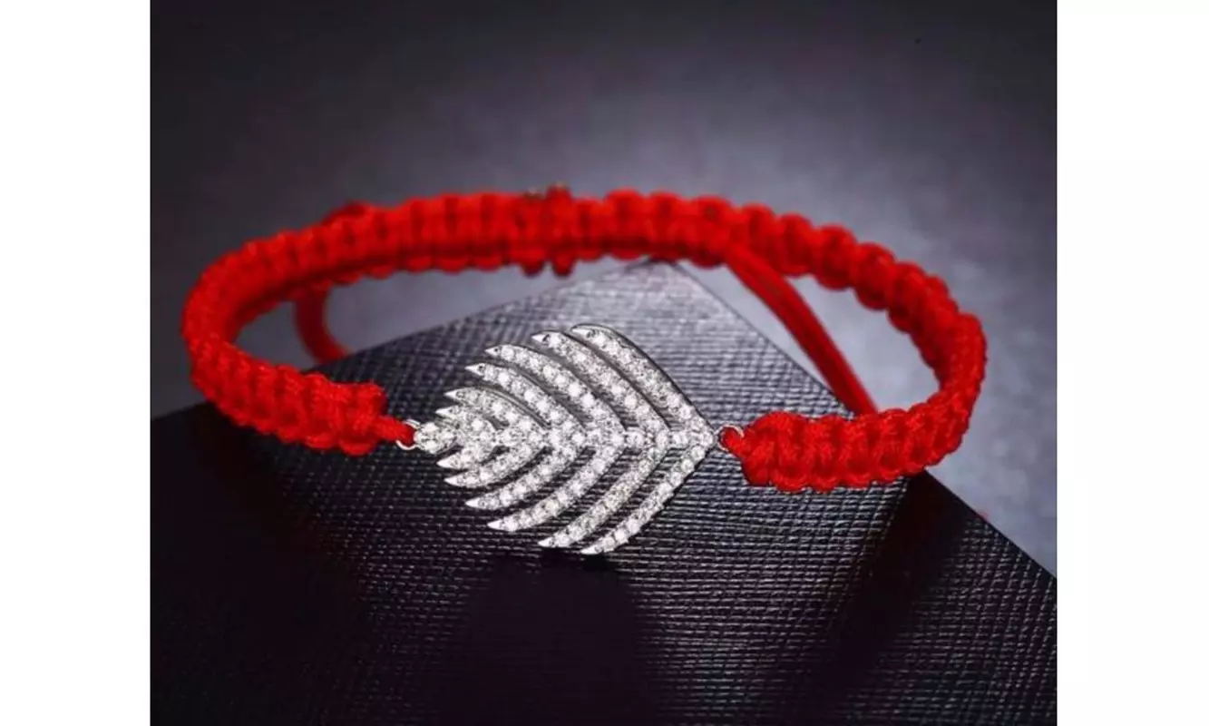 Micro Paved Leaf CZ Crystal White Gold Wrap Bracelet
