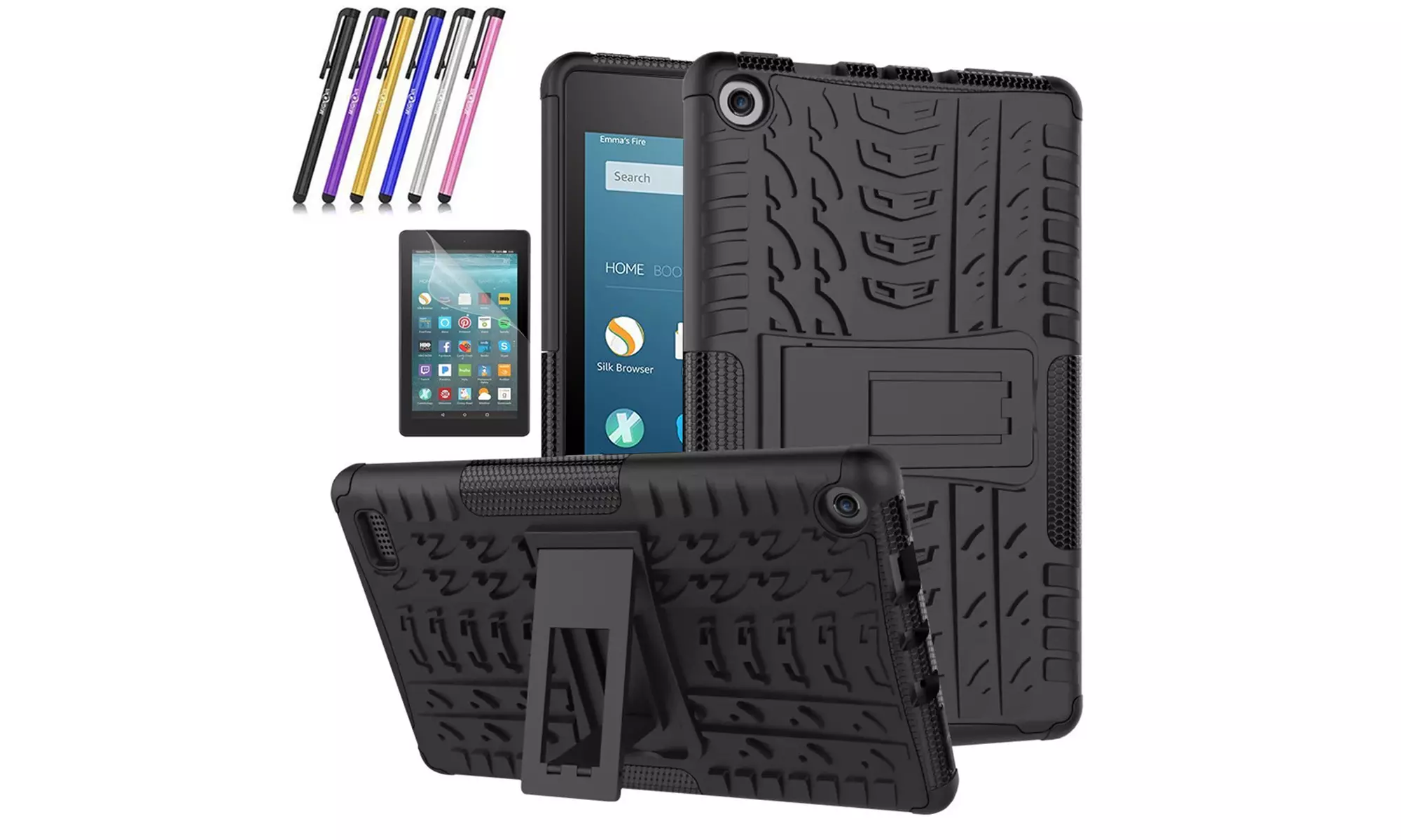 Protective Rugged Hard Case for Amazon All-New Fire 7 Tablet 7th Gen - Primary Image