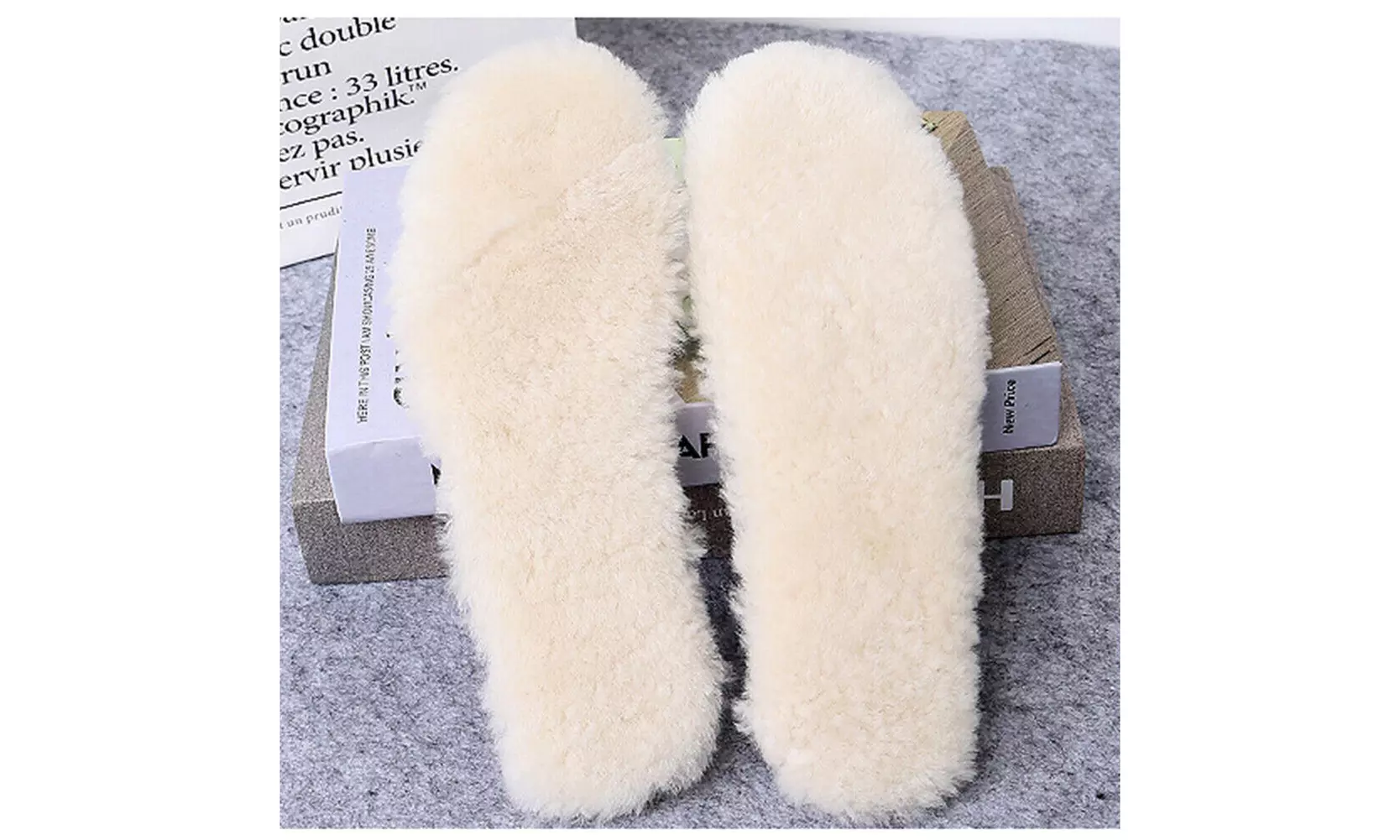 US 1-2 Pairs Thick Sheepskin Fleece Cozy Insoles Insert Slipper Boot Reline Pads