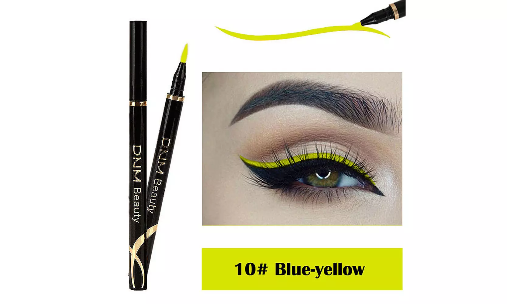 1-2 Pack Colorful Eyeliner Waterproof Long Lasting Liquid Eye Liner Pen Tool