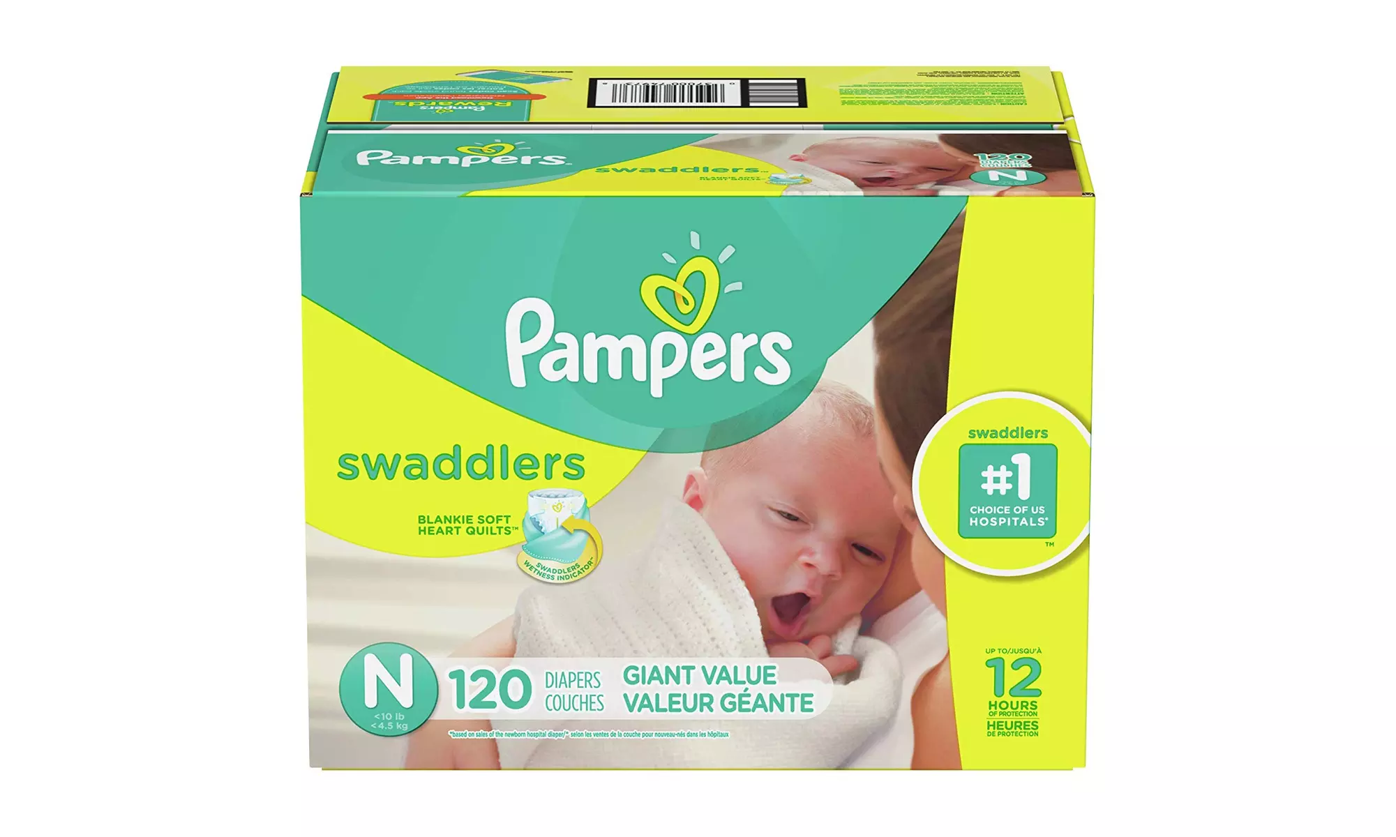 Diapers Size N, 120 Count - Pampers Swaddlers Disposable Baby Diapers, Giant  - Primary Image