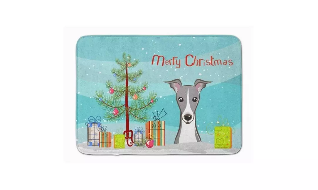 Carolines Treasures BB1608RUG Christmas Tree & Italian Greyhound Machine Washabl - Primary Image
