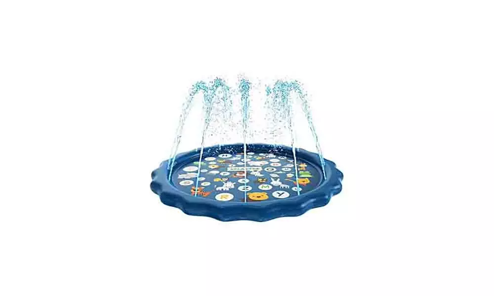 3-in-1 Splash Pads Splash Water Sprinkler Pad for Baby Toddler - Primary Image