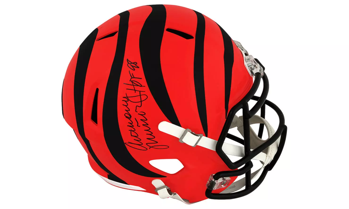 Anthony Munoz Signed Bengals Riddell Full Size Speed Replica Helmet w/HOF'98