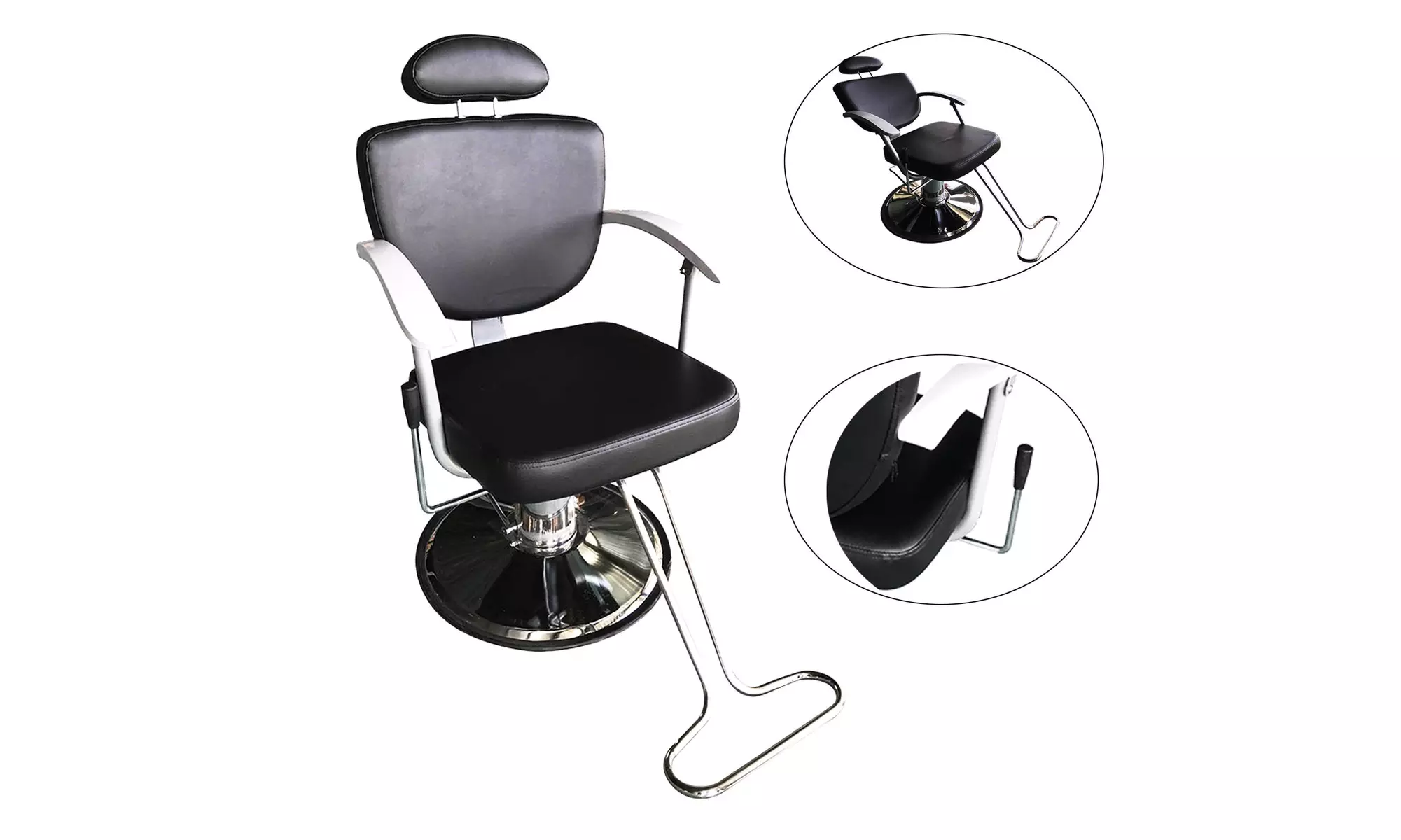 Hydraulic Reclining Barber Chair Equipment, for Shampoo Salon Hair Styling - Primary Image