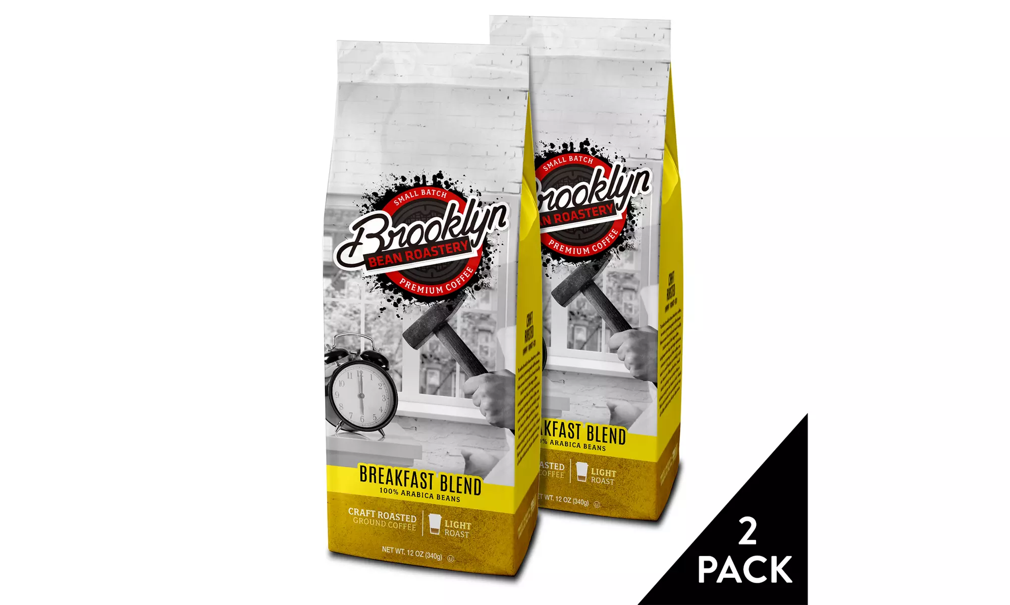 Brooklyn Bean Ground Coffee 12 Ounce Bags - 2 pk or 6 pk