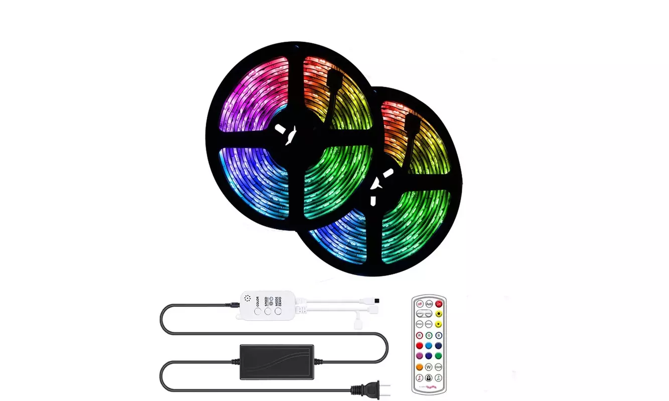 16.4ft RGB LED 5050 LED Tape Lights Color Changing LED Strip Lights with Remote - Primary Image