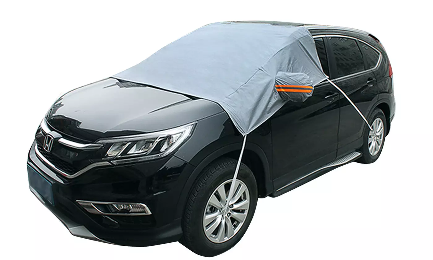 Car Front Windscreen Ice Snow Protector Car Windshield Sun Shade Half Car Cover - Primary Image