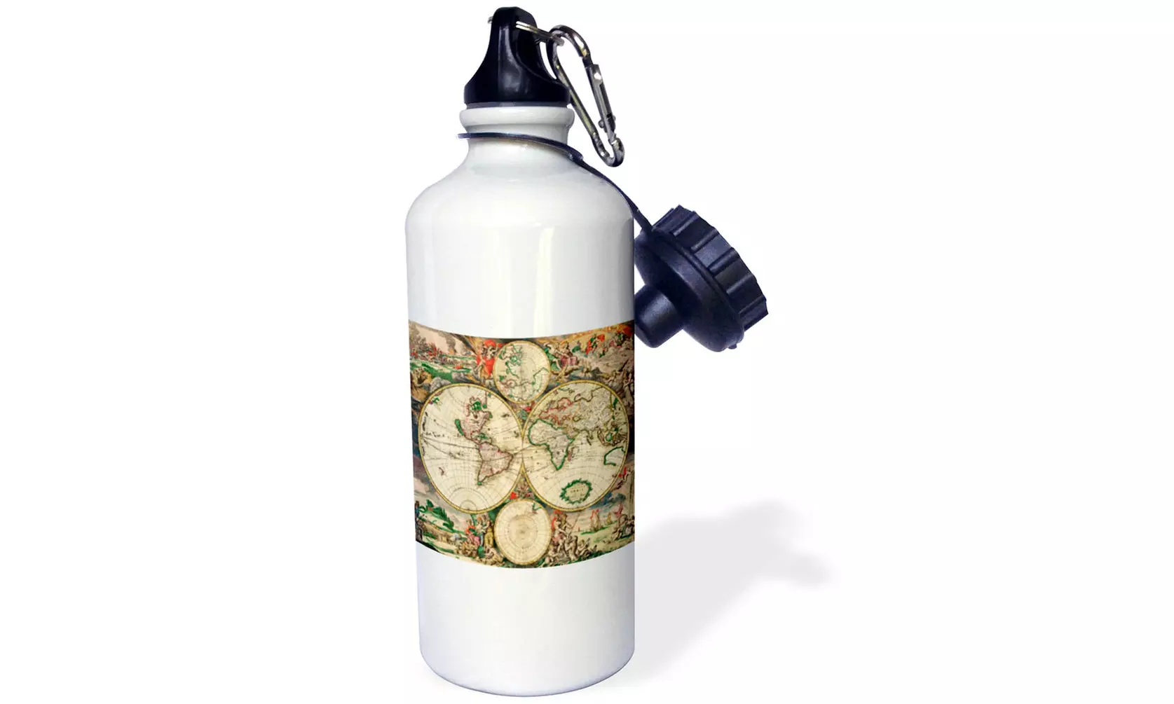 Water Bottle - World Map 1689 - 21oz - Second Medium