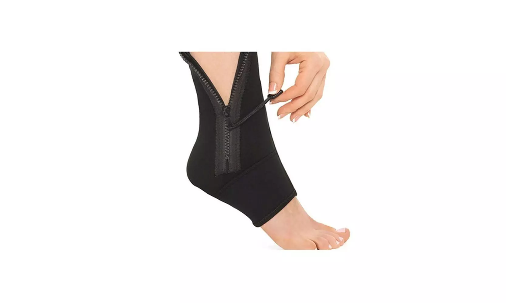 Brand New 2 PCS Foot Compression Support Sport Socks With Zipper - Primary Image