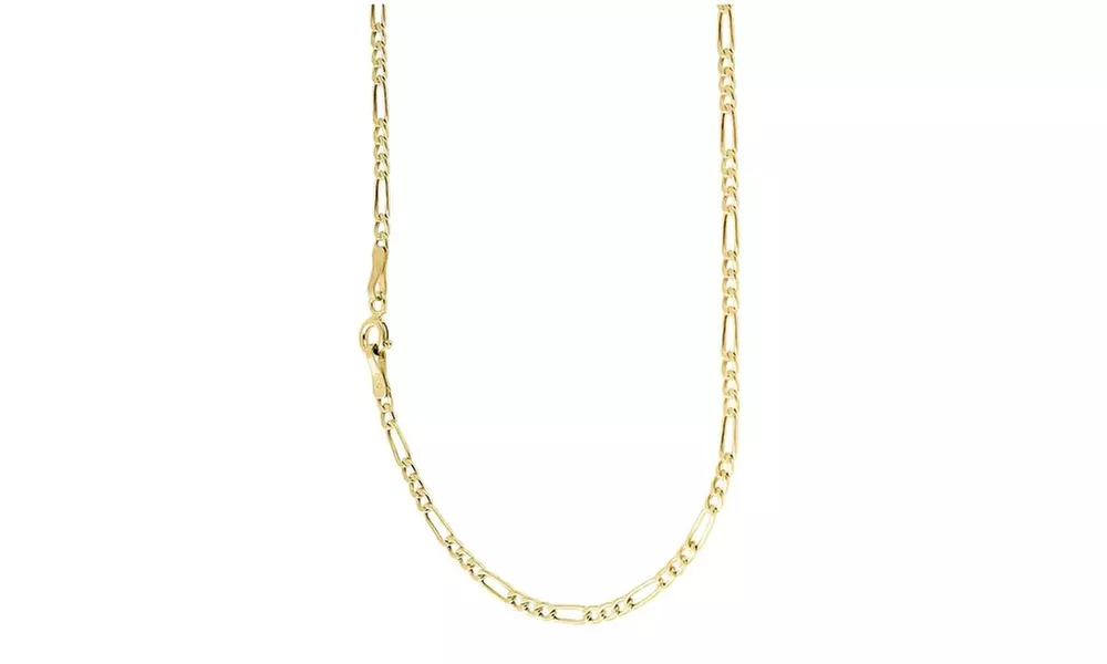 2.5MM Figaro Chain Necklace in 14K Gold by Moricci - Primary Image