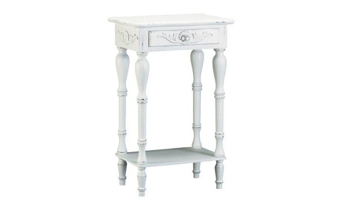 Up To 46 Off On Distressed White Finish Carve Groupon Goods