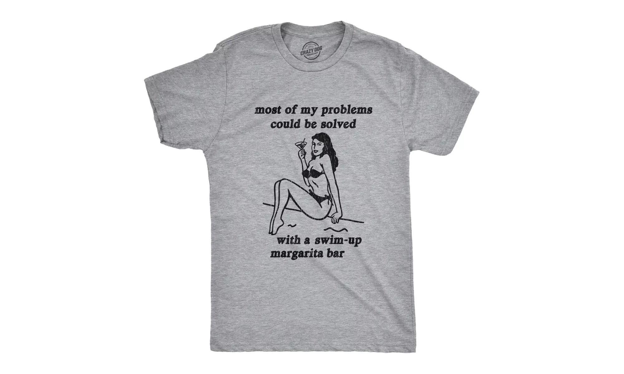 Mens Most Of My Problems Could Be Solved Margarita Bar Cute Vacation T-Shirt  - Primary Image