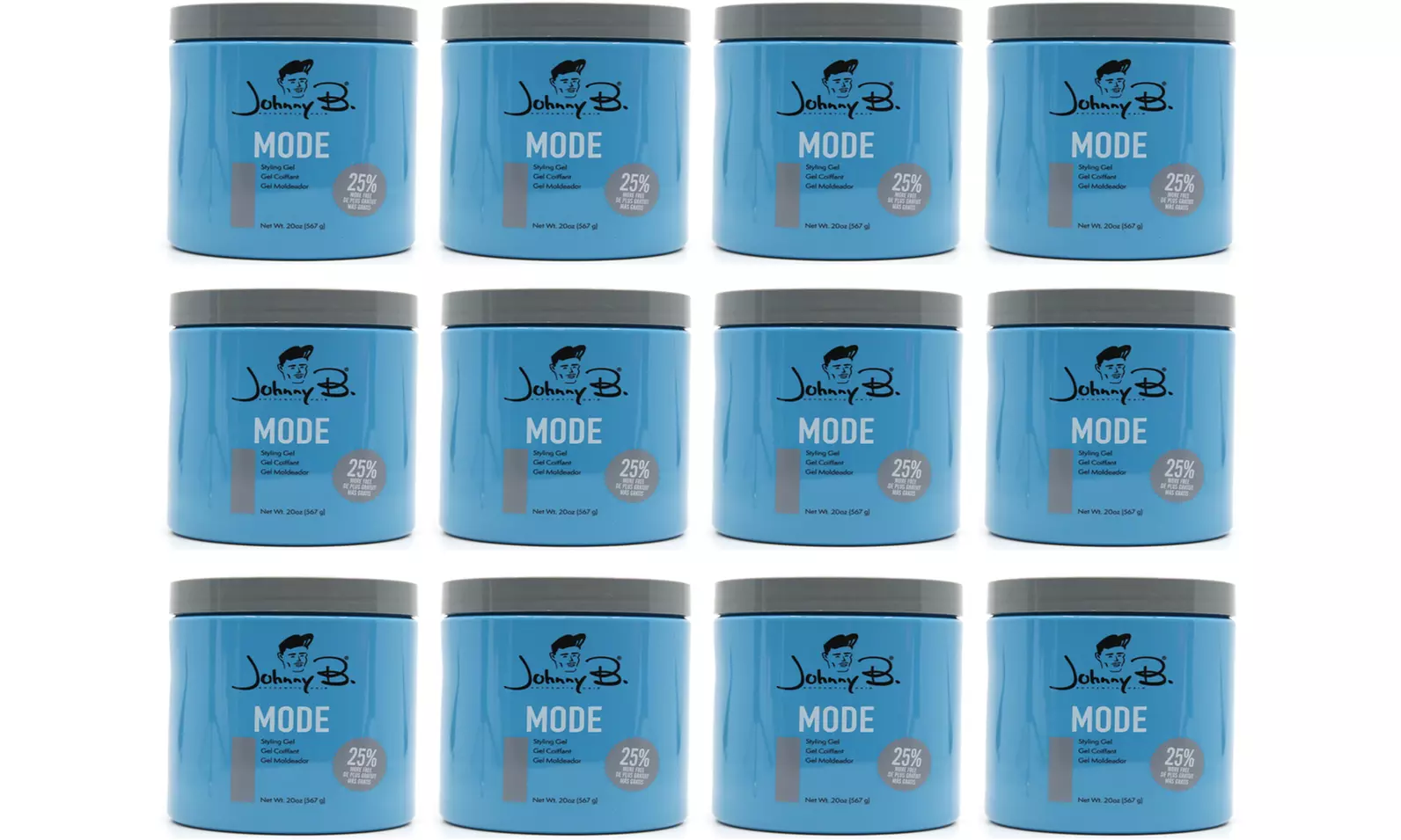 Johnny B Mode Styling hair Gel 20 oz - Blue package - Second Medium