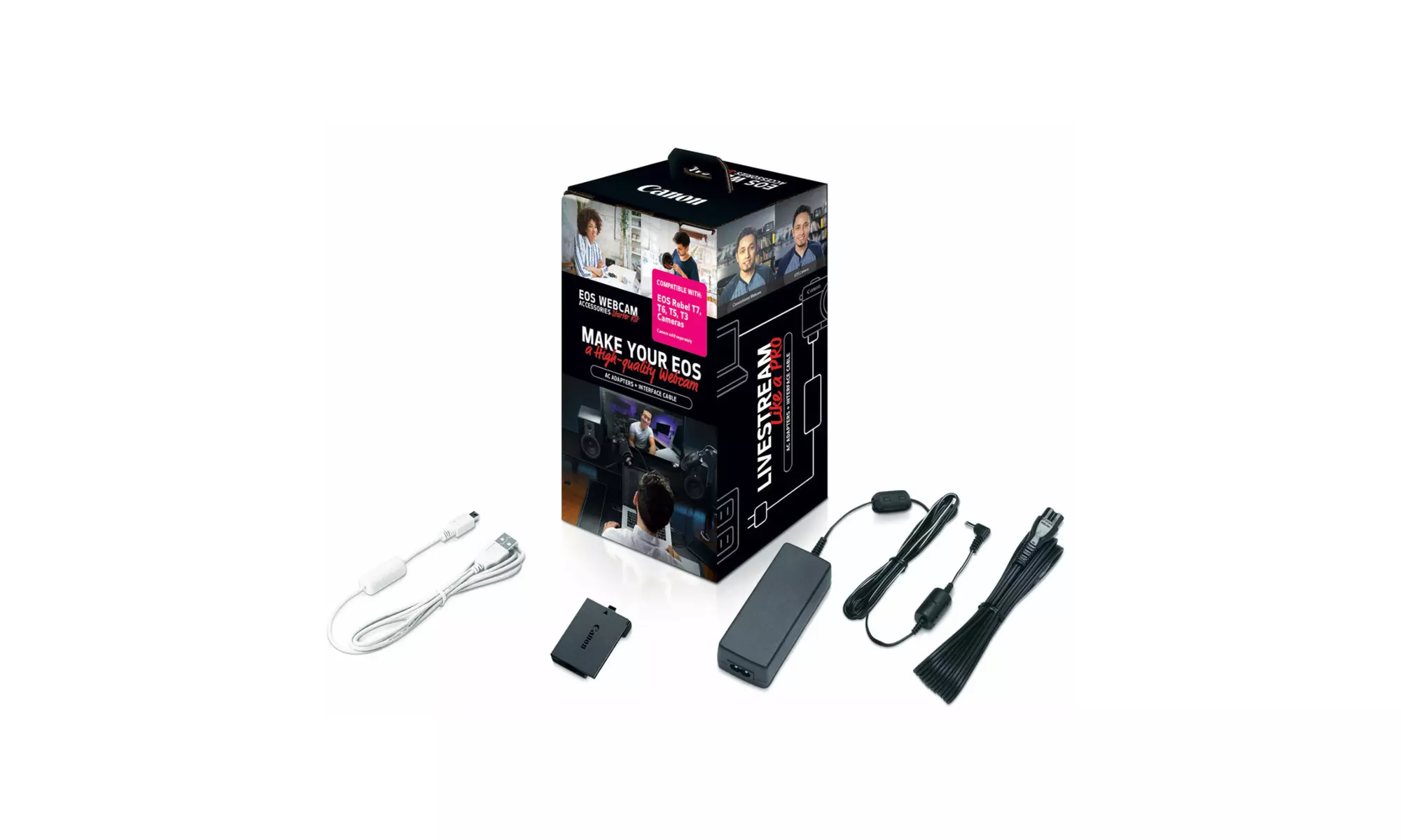 Canon EOS Webcam Accessories Starter Kit for EOS Rebel T7, T6, T5, T3 - Primary Image