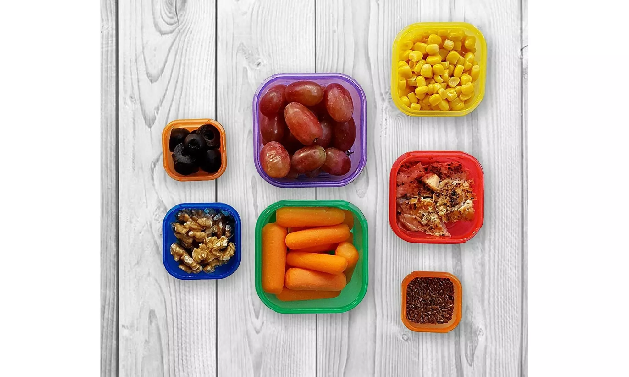 Diet Portion Control Containers Set 21 Day Beachbody Kit Fix Portion 7 Color Set - Primary Image