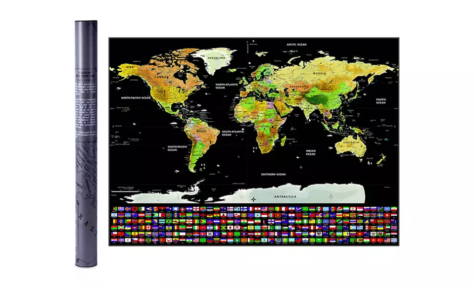 World Map Scratch Off Poster - Primary Image