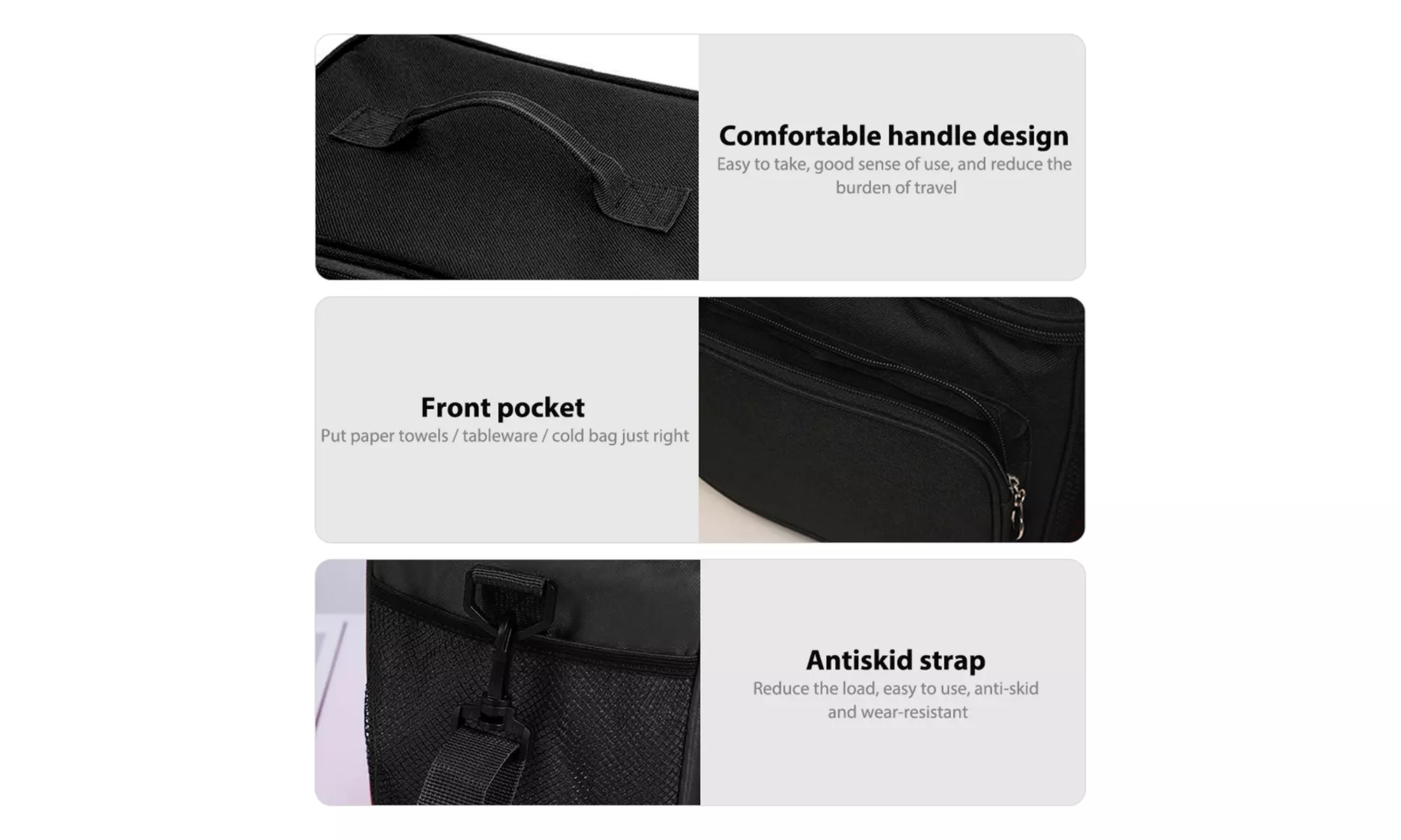 Portable Lunch Box Insulated Lunch Bag Durable Reusable Lunch Cooler Tote