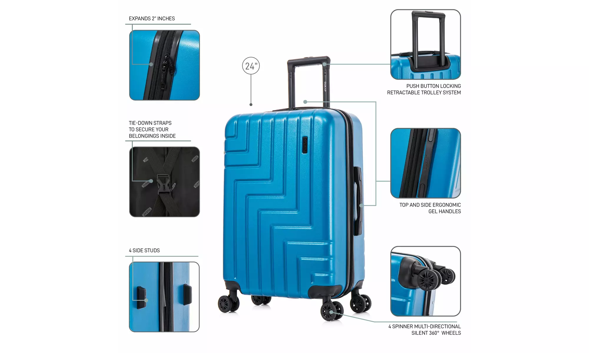 DUKAP Zahav Lightweight Hardside Spinner Luggage