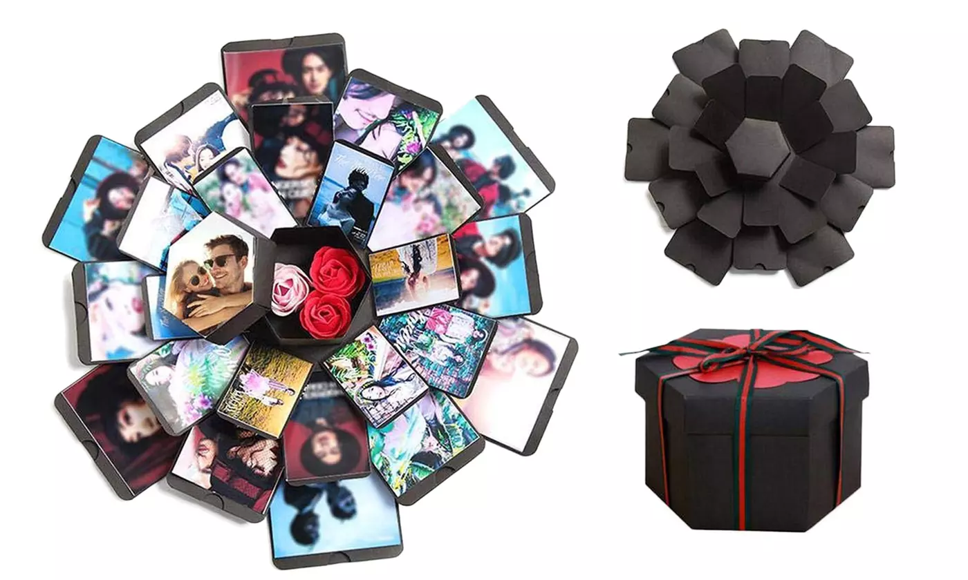 Explosion Gift Box DIY Handmade Photo Album Scrapbook for Birthday Party Wedding - Primary Image