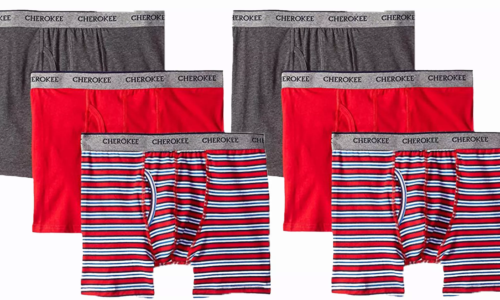 Cherokee Men's Cotton Stretch Boxer Briefs (6-Pack) - Second Medium