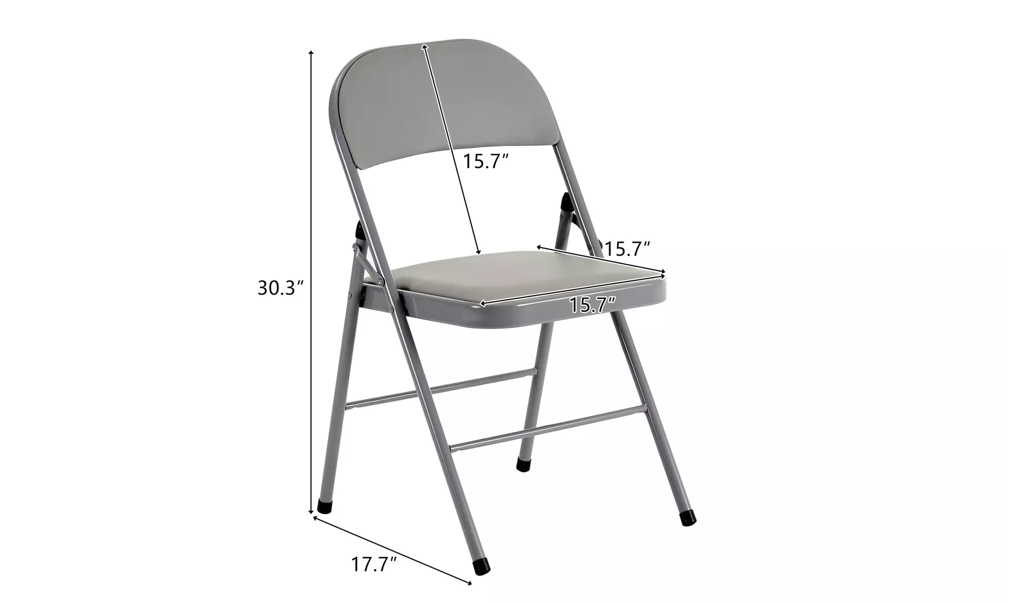 Set of 6 Padded Folding Chair Portable Dining Chairs Heavy Duty Party Chairs