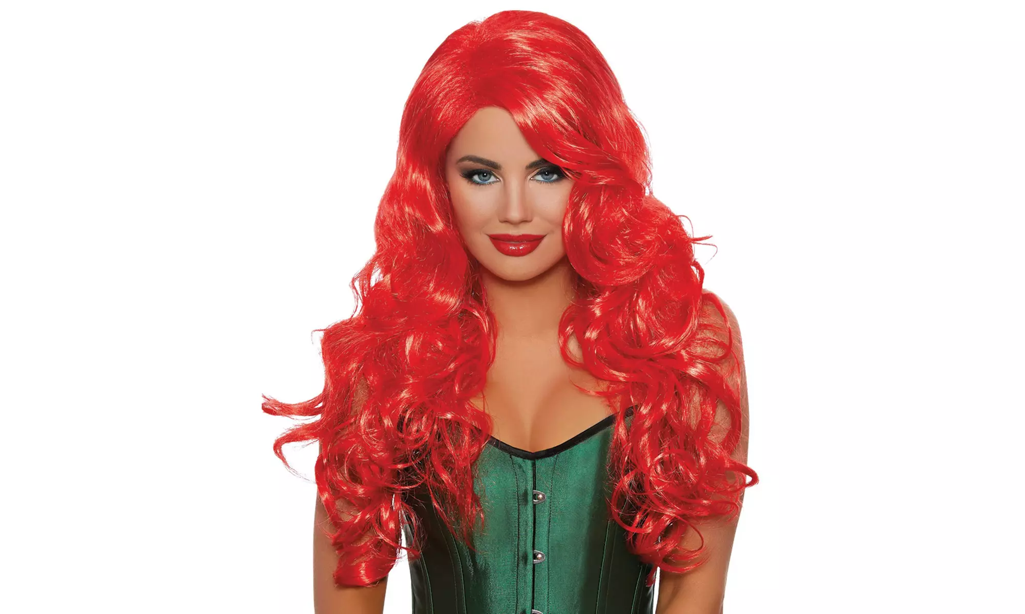 Dreamgirl RL11115 Long Wavy Flame Red Layered Wig - One Size - Second Medium