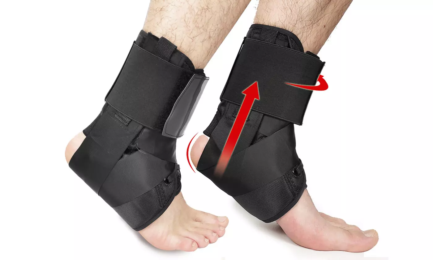Ankle Brace Support Plantar Fasciitis Lace Up Wrap Pain Relief