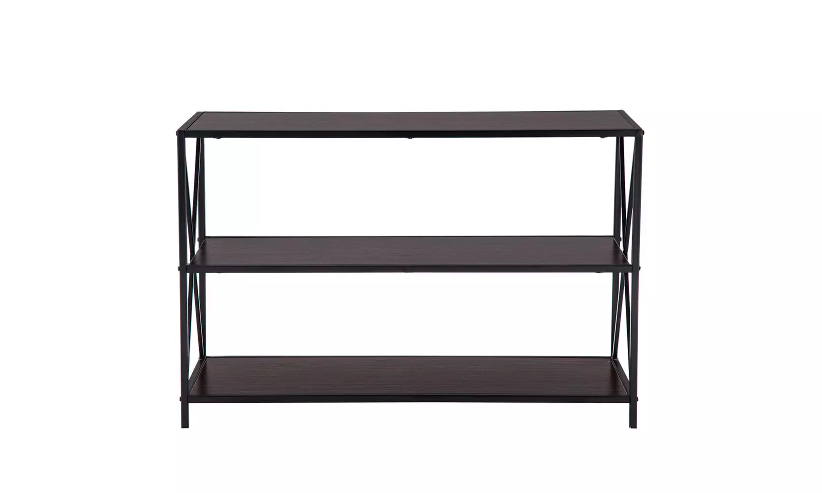 Three-Layer Console Table Side Crossing Porch Table Black Walnut Color - Second Medium
