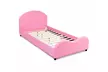  Costway Kids PU Upholstered Platform Wooden Princess Bed Frame Bedroom - Second Medium