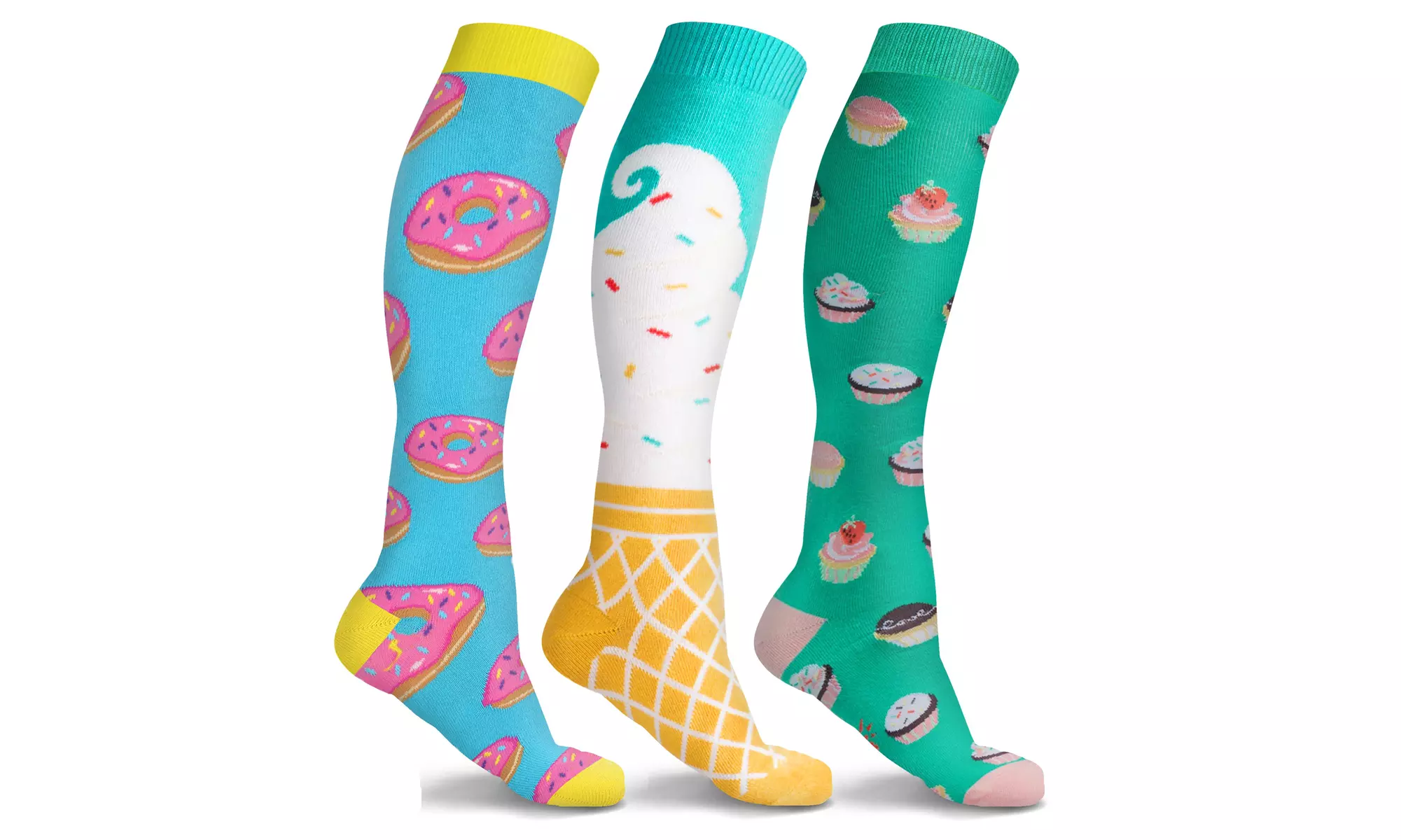 DCF Fun and Expressive Compression Socks (3-Pack)