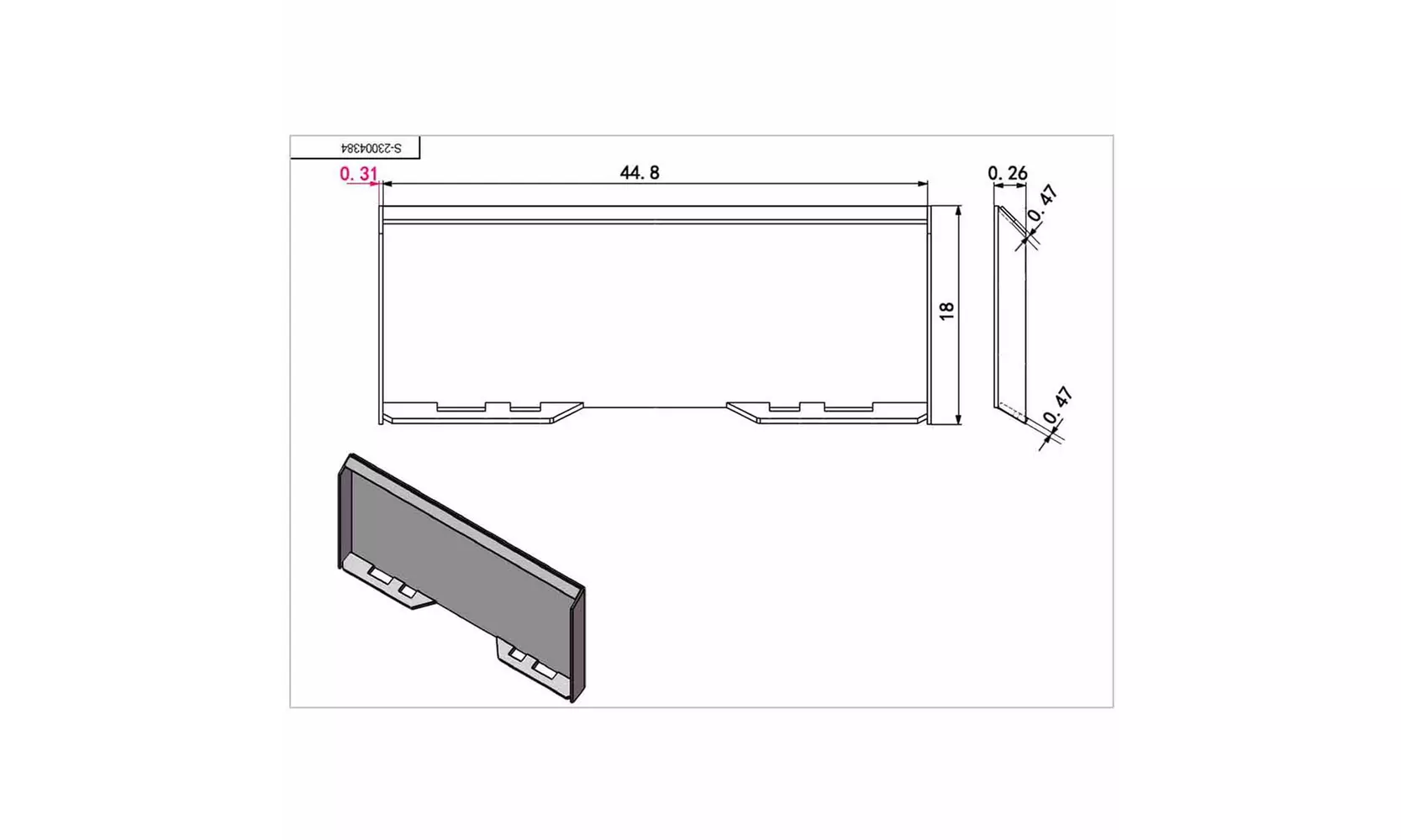 1/2" Quick Tach Attachment Mount Plate Skid Steer Loader Bobcat Kubota - Second Medium
