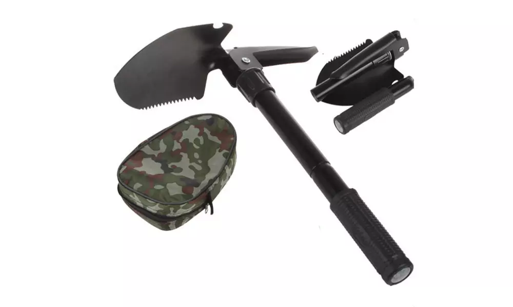 Military Survival Folding Shovel 5-in-1 Emergency Foldable Ice Shovel  - Primary Image