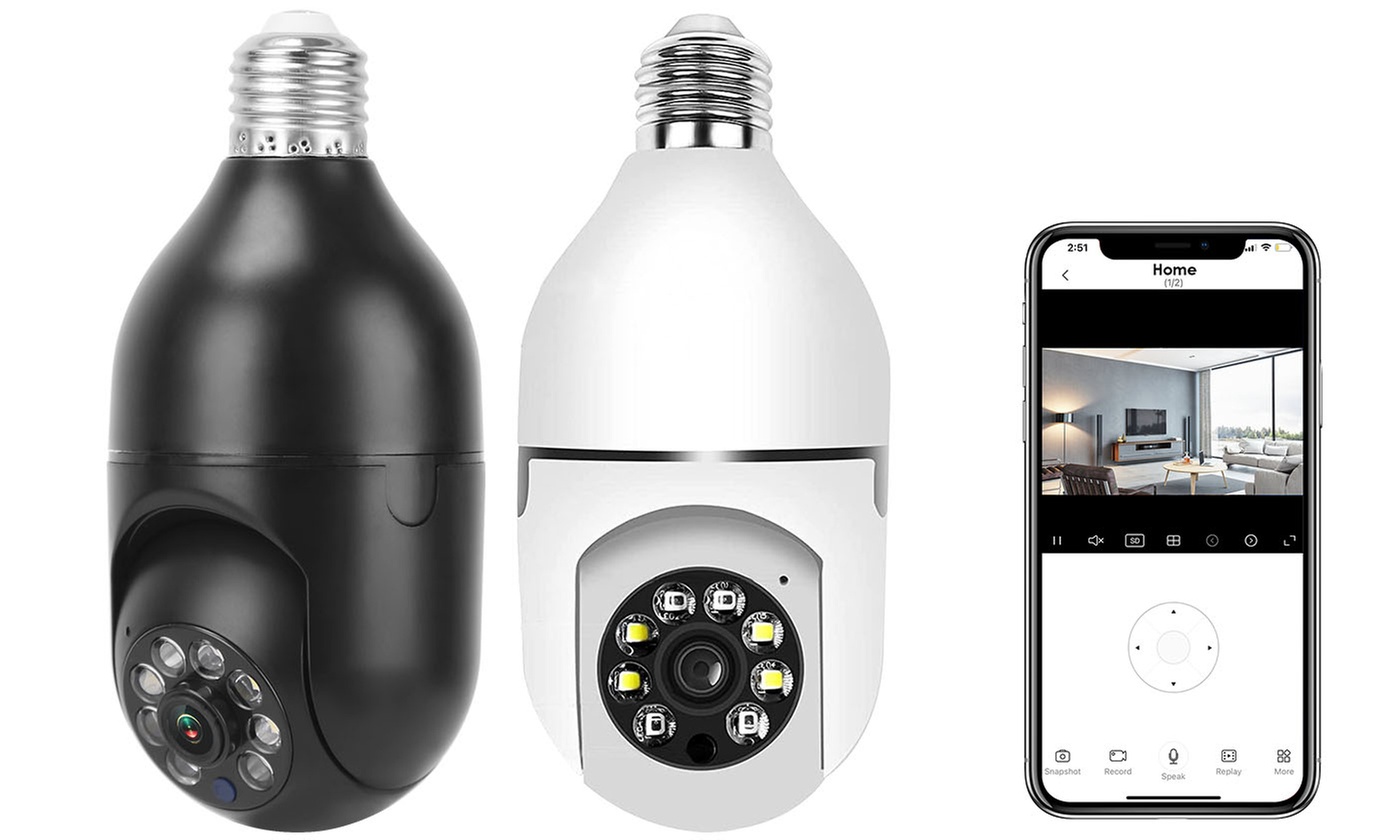 iMounTEK E27 WiFi Security Camera 360-Degree Motion Detection Light Bulb Cam