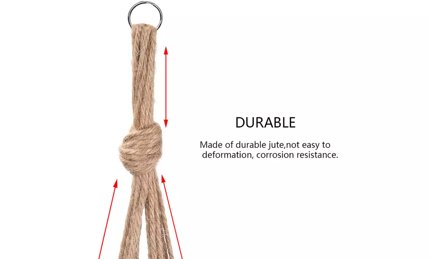 Macrame Plant Hanger Vintage Rope Basket Outdoor Pot Holder Flower Garden