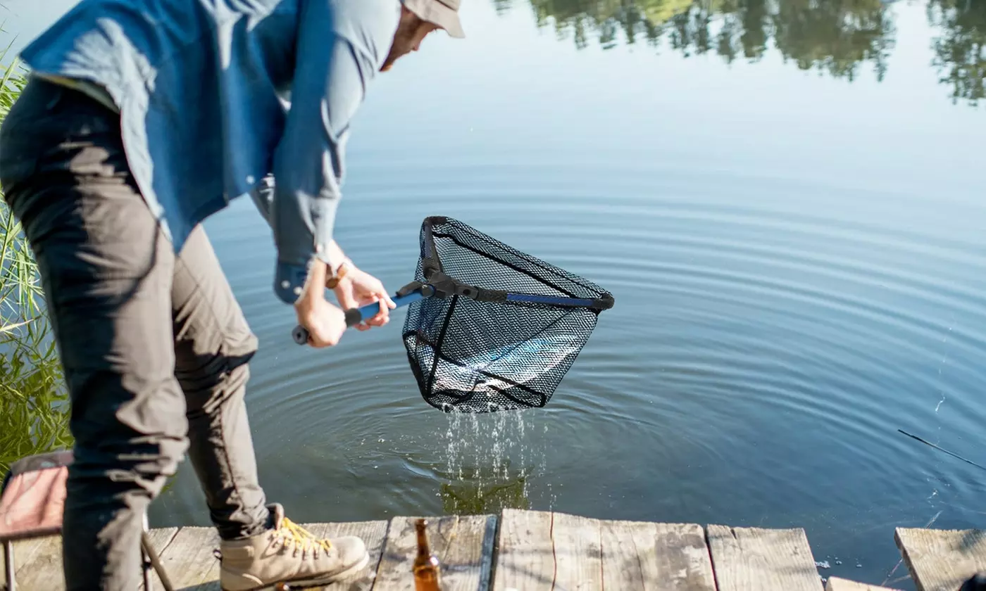 LakeForest Collapsible Aluminum Fishing Net Durable & Portable for Anglers