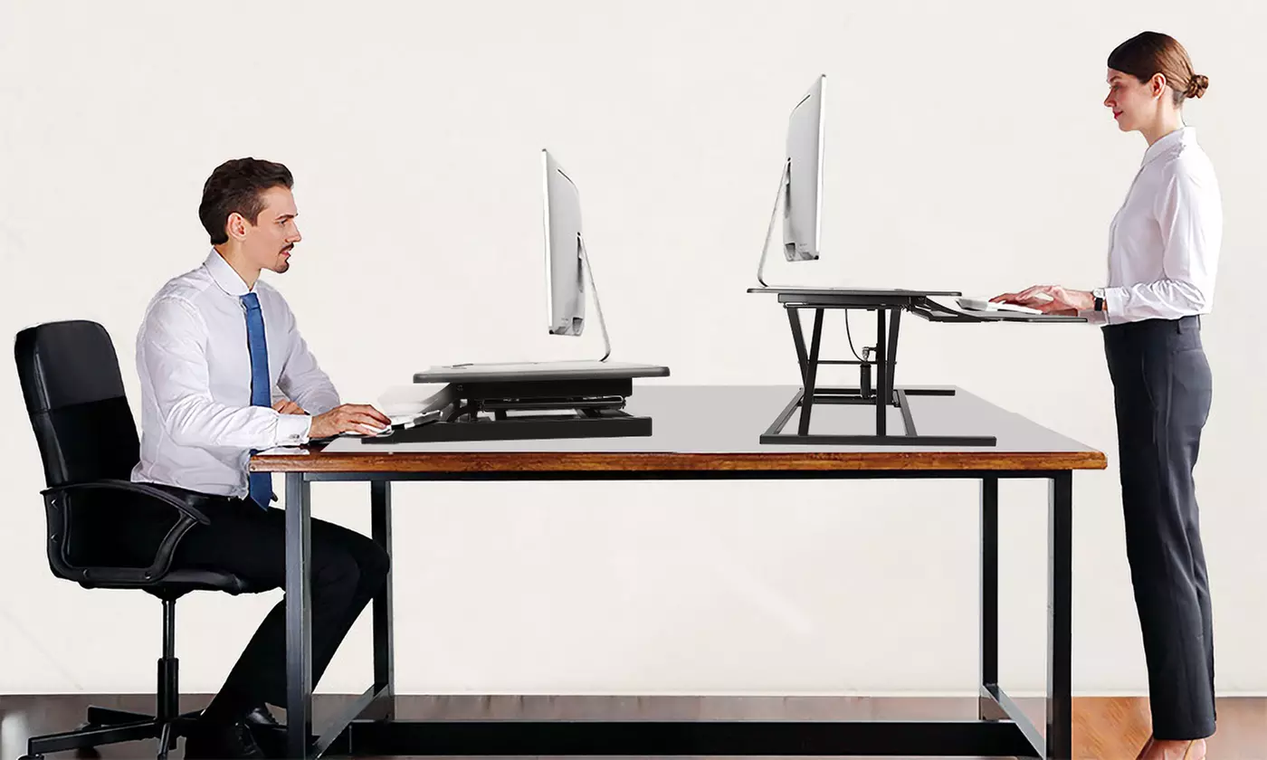 iMounTEK Dual-Monitor & Adjustable Height Standing Desk Converter Workstation