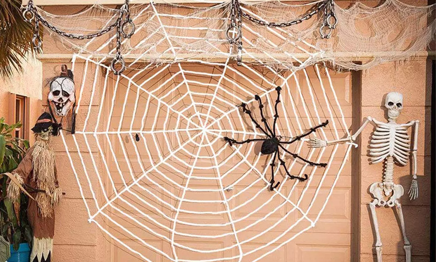 Giant Spider & Web Halloween Decoration Props