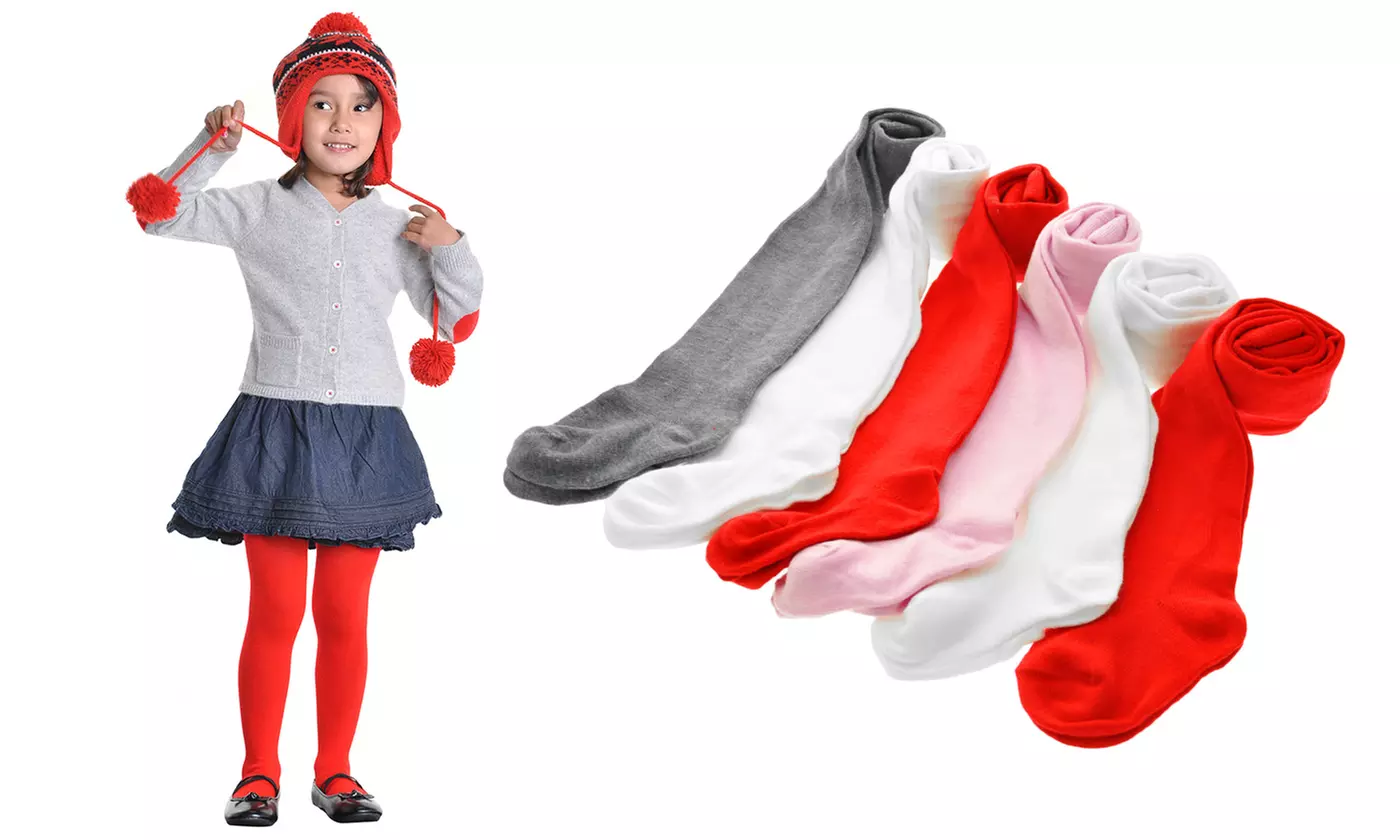 6-Pack Girls' Sweater Tights by Angelina