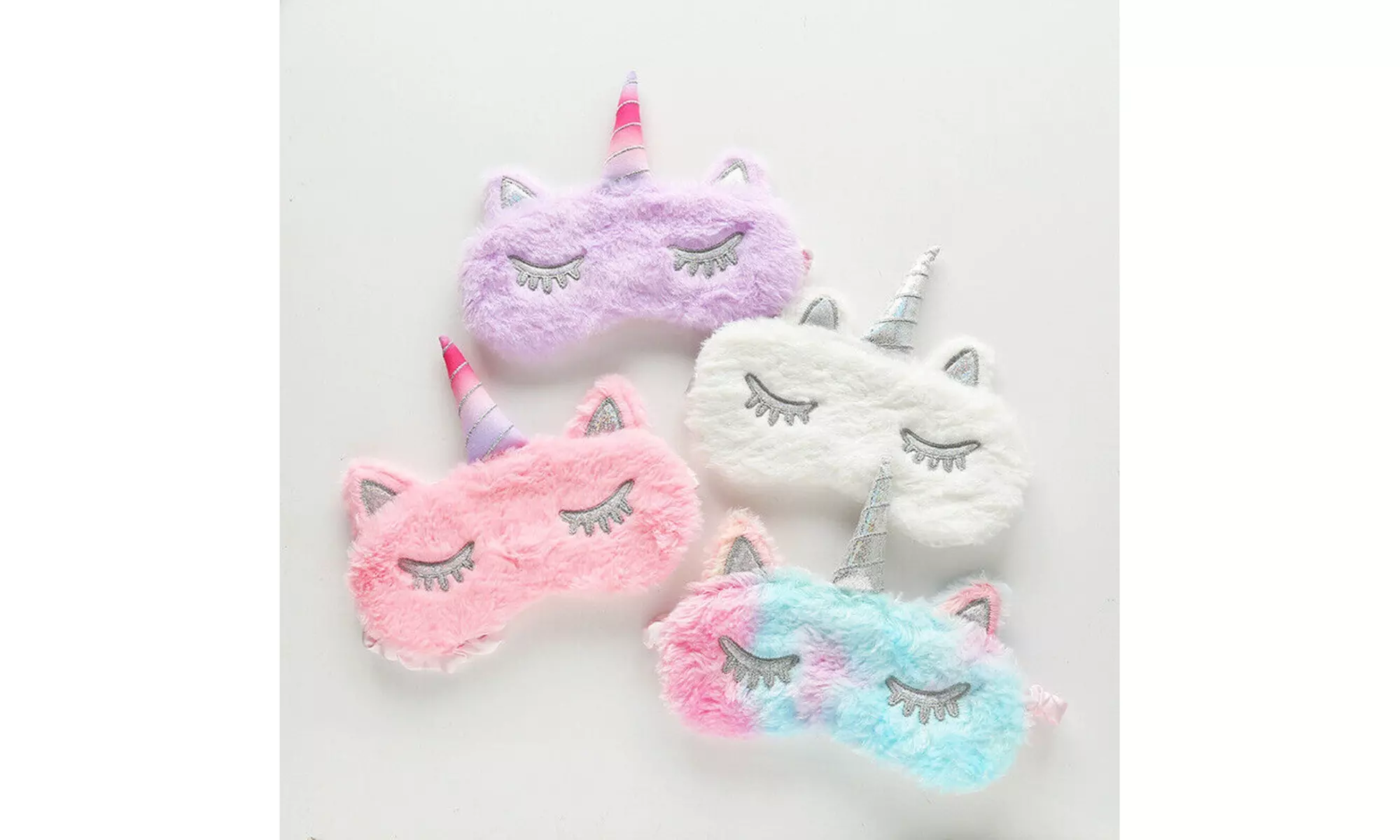 Unicorn Eye Mask Soft Plush Sleep Masks Home Sleeping Blindfold Traveling - Primary Image