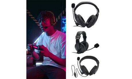 Zummy Wired Gaming Headset With Microphone For Game Counsel And PC Black