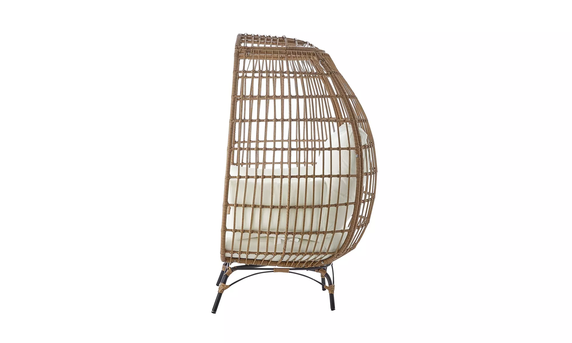 Vince Rattan Wicker Egg Chair with Cushion - Second Medium