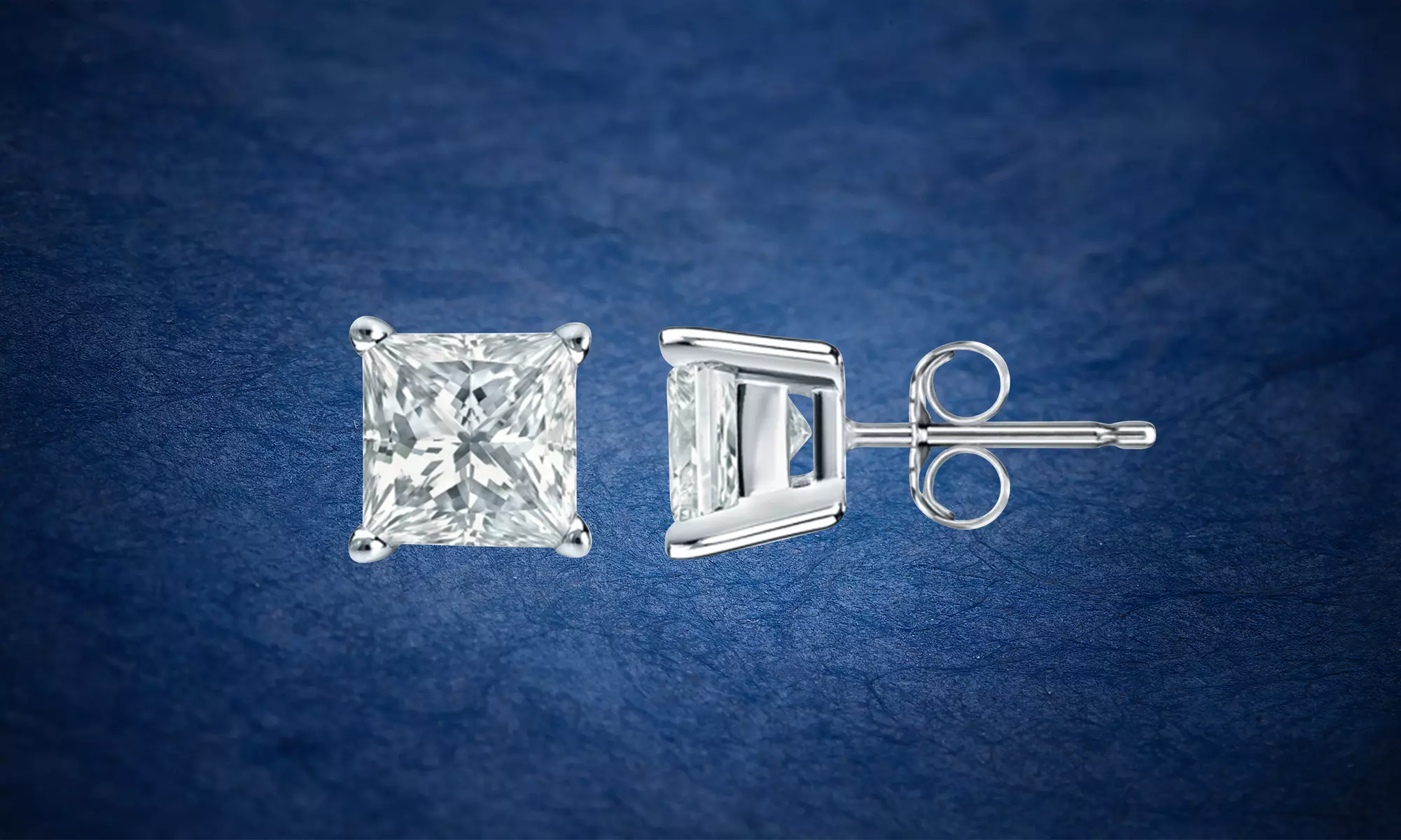 Sterling Silver Cubic Zirconia Solitaire Stud Earring Women Fashion Jewelry - Primary Image